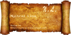 Nyitrai Lina névjegykártya